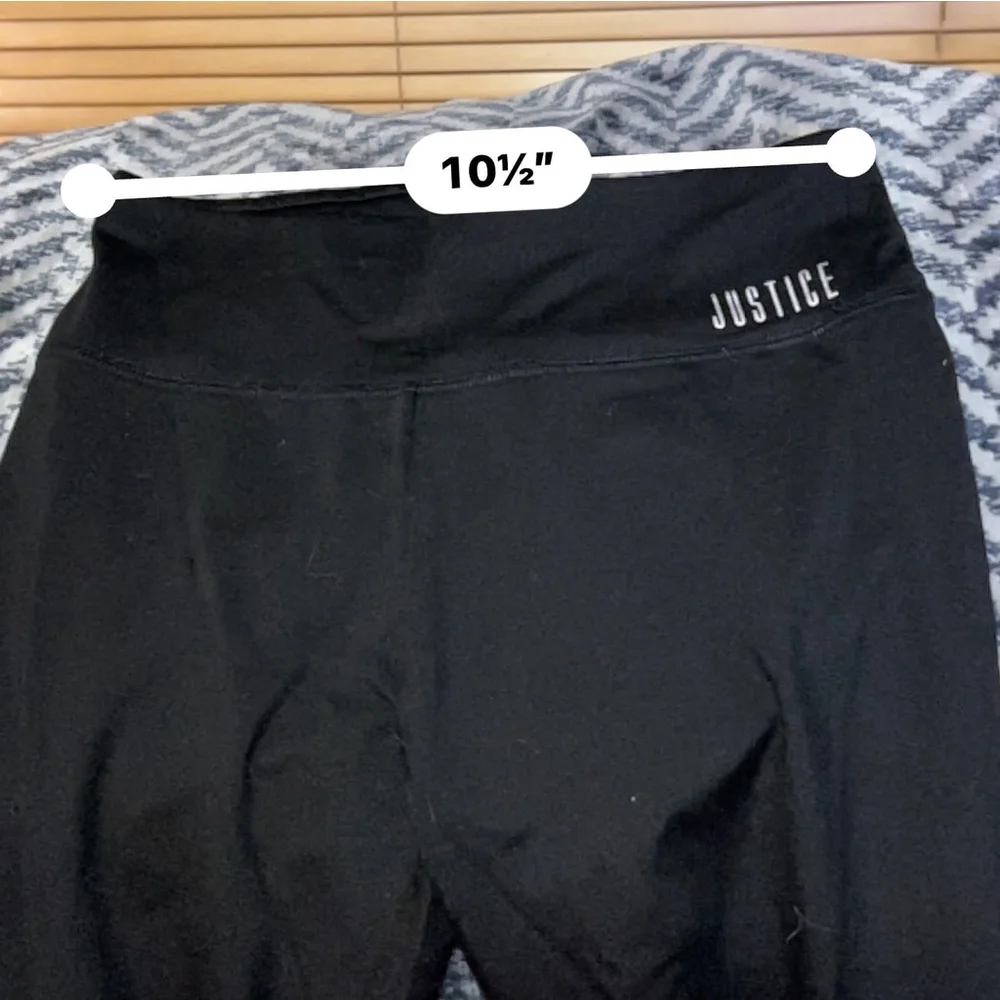 Justice Girls L 12/14 Black Leggings Activewear Pants